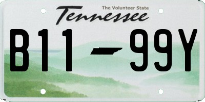 TN license plate B1199Y