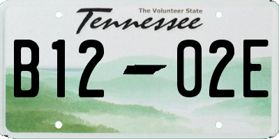 TN license plate B1202E