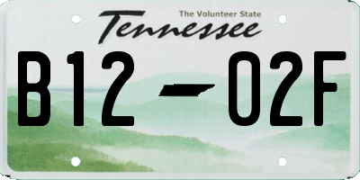 TN license plate B1202F