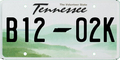 TN license plate B1202K