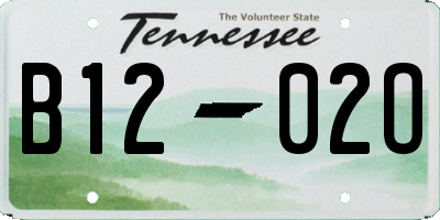TN license plate B1202O