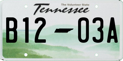 TN license plate B1203A