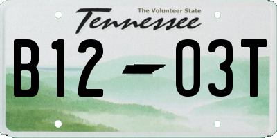 TN license plate B1203T