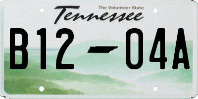 TN license plate B1204A