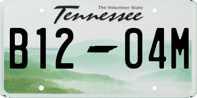 TN license plate B1204M