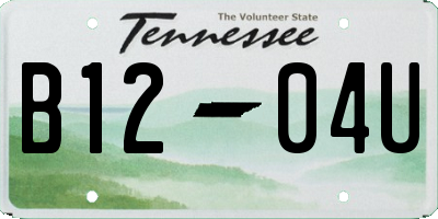 TN license plate B1204U