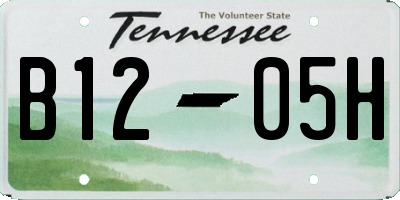 TN license plate B1205H
