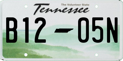 TN license plate B1205N