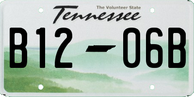TN license plate B1206B