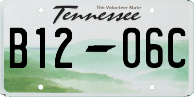 TN license plate B1206C
