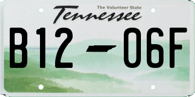 TN license plate B1206F