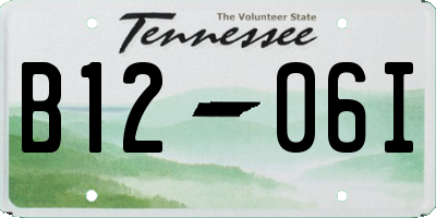 TN license plate B1206I