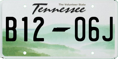 TN license plate B1206J