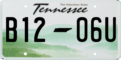 TN license plate B1206U