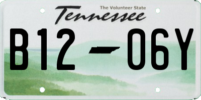 TN license plate B1206Y