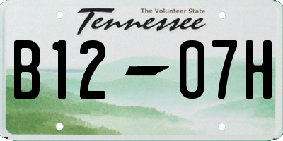 TN license plate B1207H