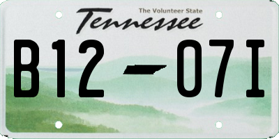 TN license plate B1207I