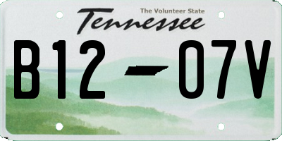 TN license plate B1207V