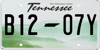 TN license plate B1207Y