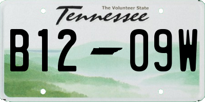 TN license plate B1209W