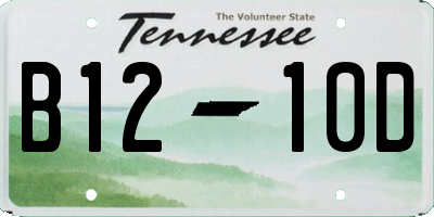 TN license plate B1210D