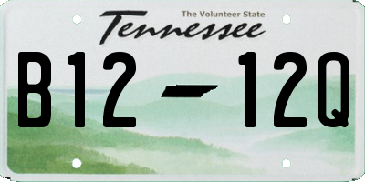 TN license plate B1212Q