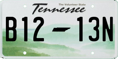 TN license plate B1213N