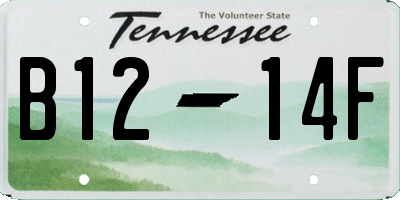 TN license plate B1214F