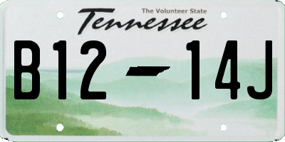 TN license plate B1214J