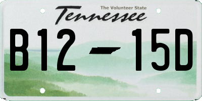TN license plate B1215D
