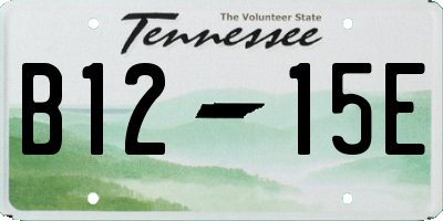 TN license plate B1215E
