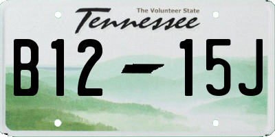 TN license plate B1215J