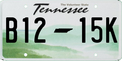 TN license plate B1215K