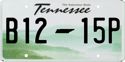 TN license plate B1215P