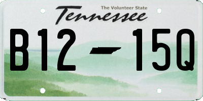 TN license plate B1215Q