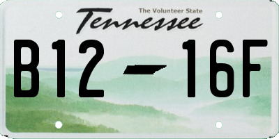 TN license plate B1216F