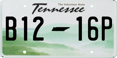 TN license plate B1216P