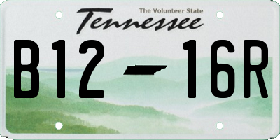 TN license plate B1216R