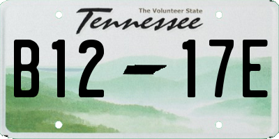 TN license plate B1217E