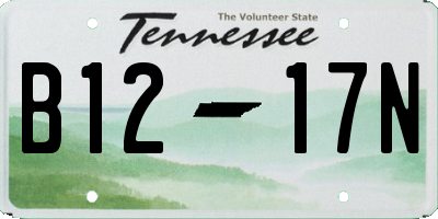 TN license plate B1217N