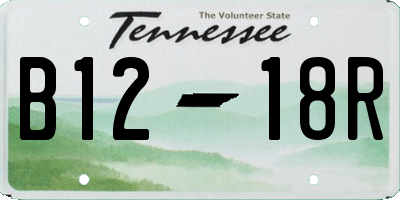 TN license plate B1218R