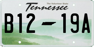 TN license plate B1219A