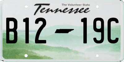 TN license plate B1219C