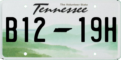 TN license plate B1219H