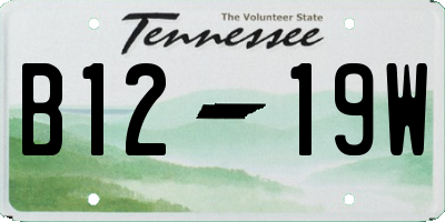 TN license plate B1219W