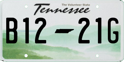 TN license plate B1221G