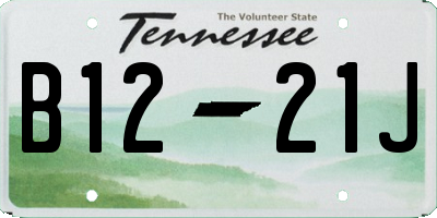 TN license plate B1221J