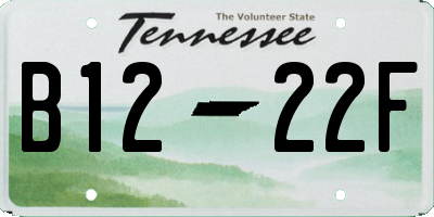 TN license plate B1222F