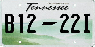 TN license plate B1222I