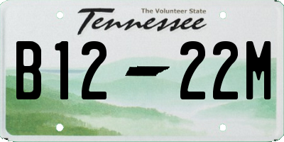 TN license plate B1222M